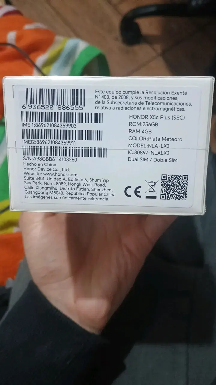 Smartphone Honor X5c Plus con batería de 5260mAh - 5