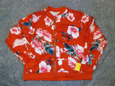 Poleron floral roja para mujer - miniatura 1