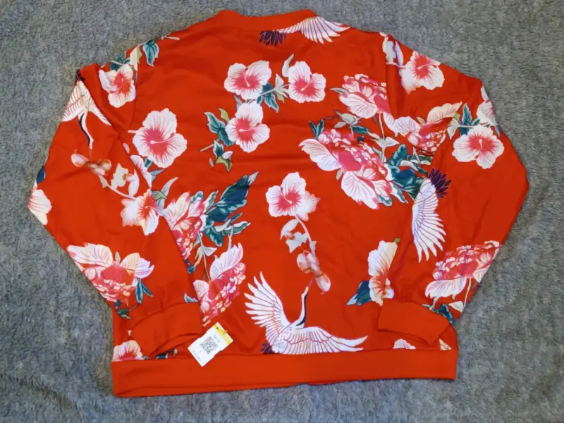 Poleron floral roja para mujer - 2