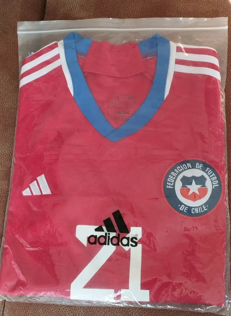 Camiseta Roja Selección Chile Número 21 Adidas - 6