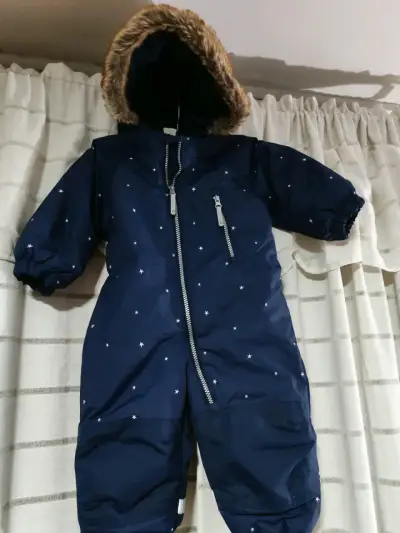 Enterito de invierno para bebé azul con estrellas - miniatura 1
