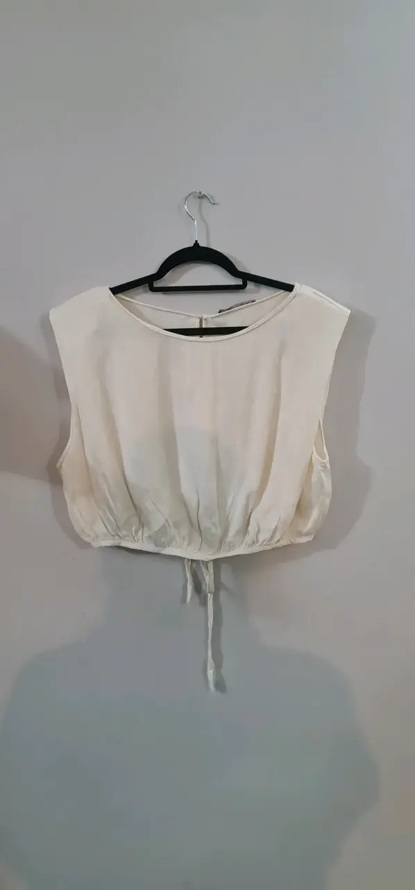 Blusa sin mangas blanca Zara con ajuste - 1