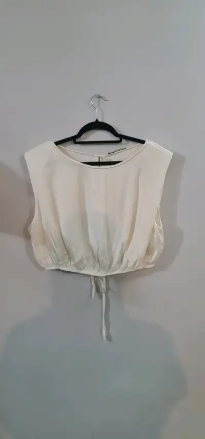Blusa sin mangas blanca Zara con ajuste - miniatura 1