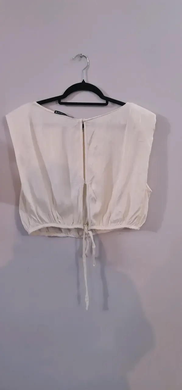 Blusa sin mangas blanca Zara con ajuste - 2