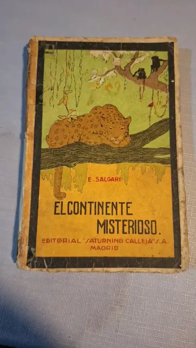 Libro antiguo 'El Continente Misterioso' de Emilio Salgari - miniatura 1