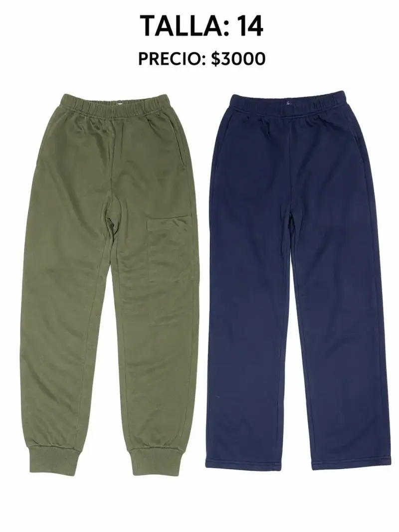Pantalones deportivos para niños talla 14