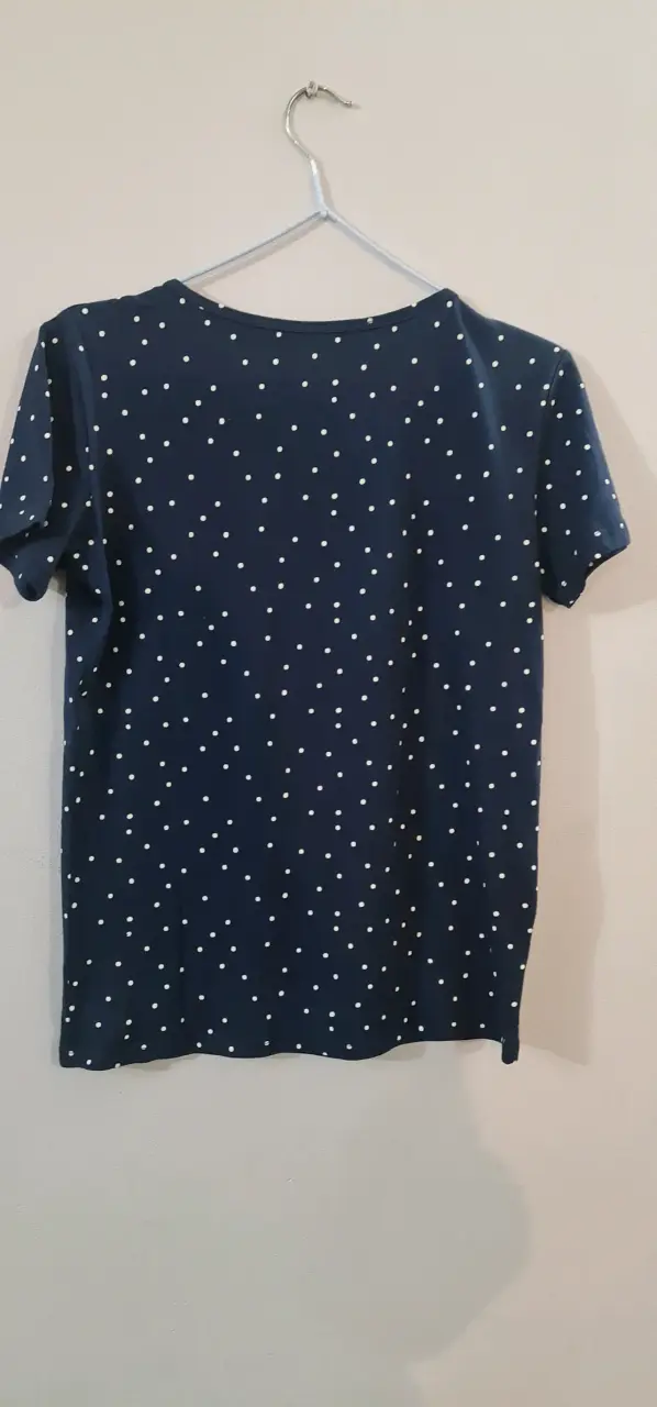 Polera azul con puntos blancos Mango - 2