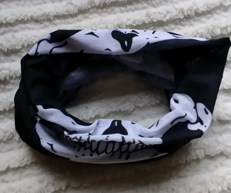 Bandana tubular pañoleta con diseño de calavera - 2
