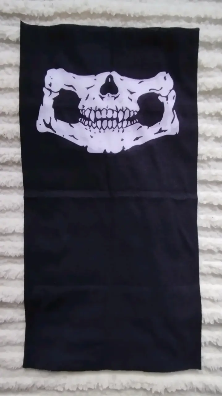 Bandana tubular pañoleta con diseño de calavera - 3