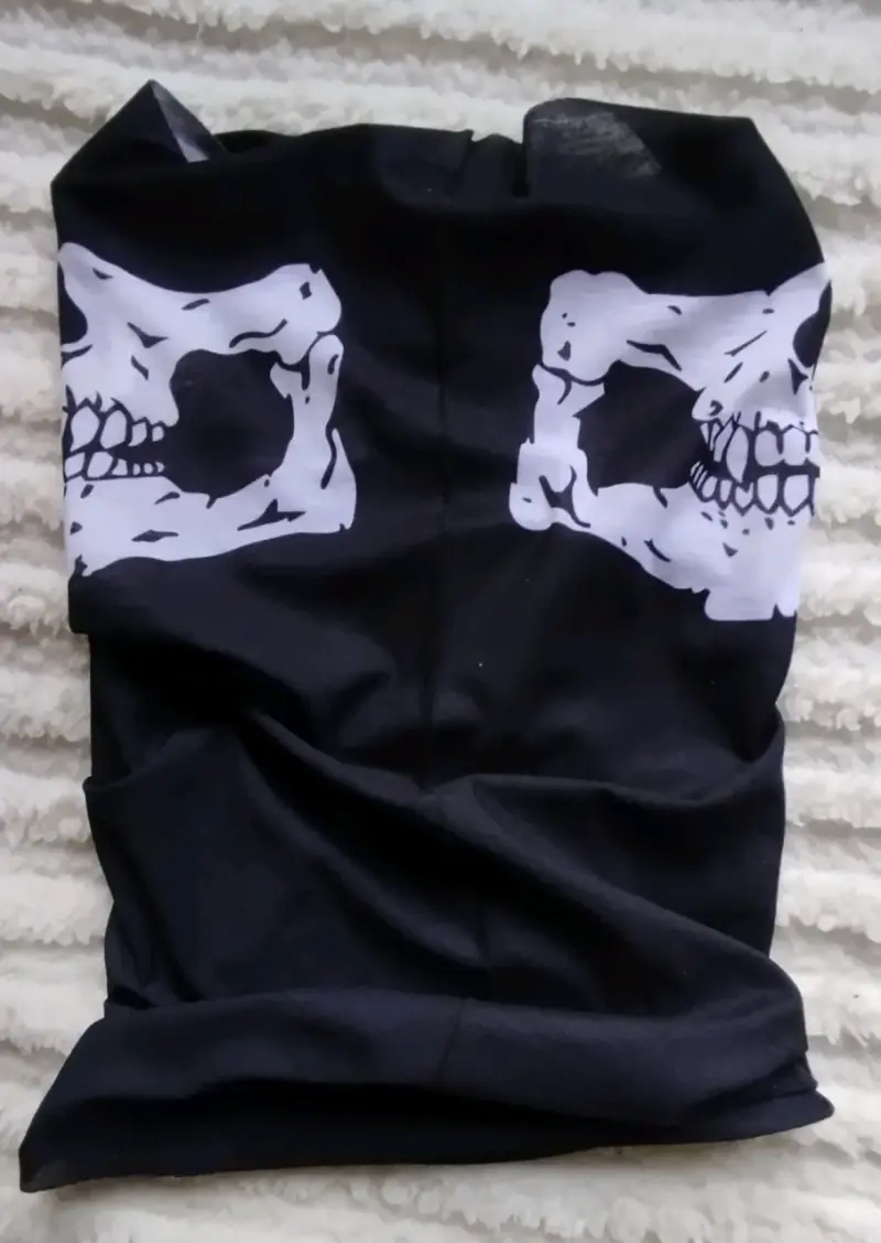 Bandana tubular pañoleta con diseño de calavera - 4