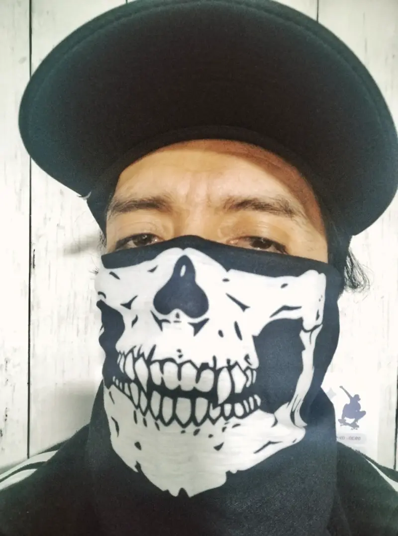 Bandana tubular pañoleta con diseño de calavera - 5