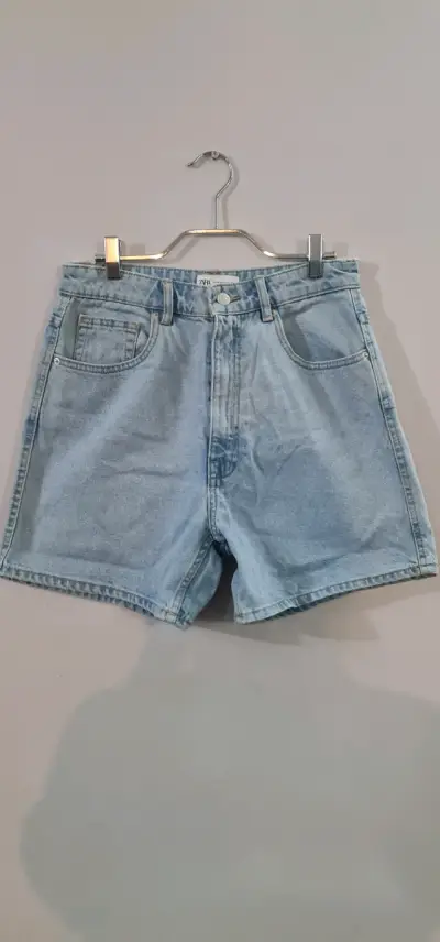 Shorts de mezclilla azul claro Zara - miniatura 1
