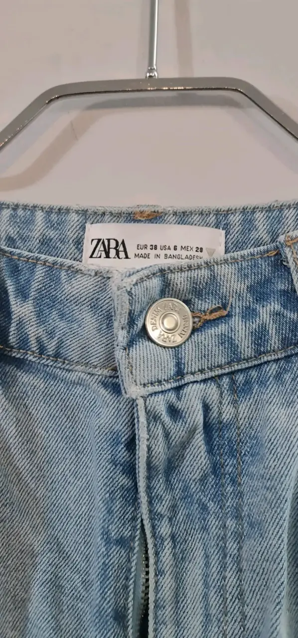 Shorts de mezclilla azul claro Zara - 3