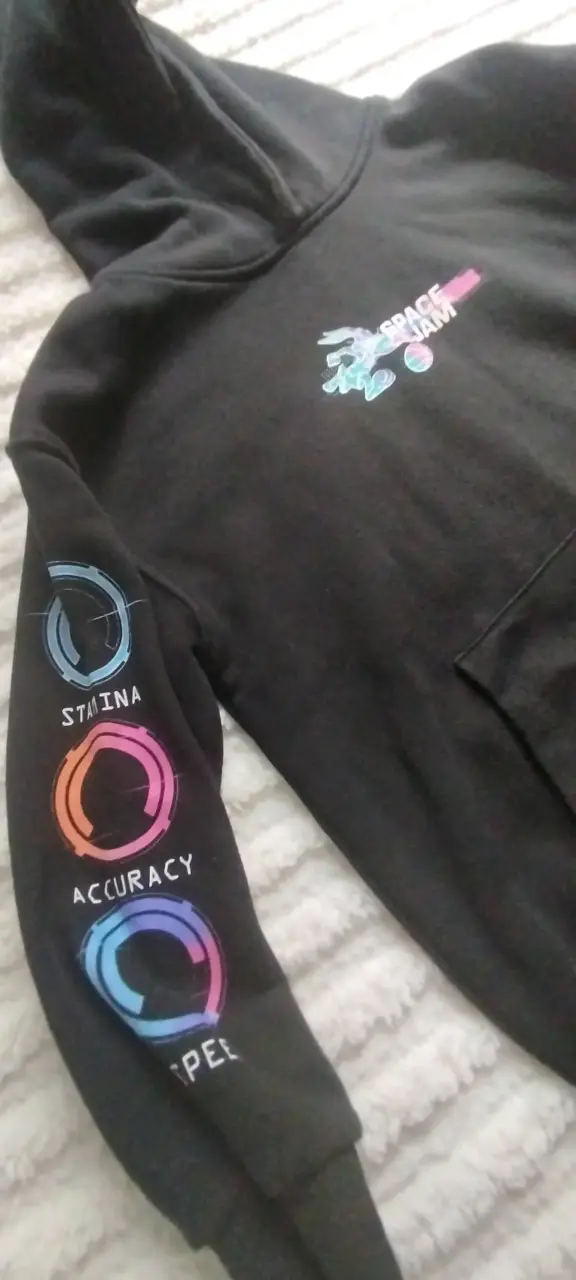 Polerón negro Space Jam con capucha y estampado - 5