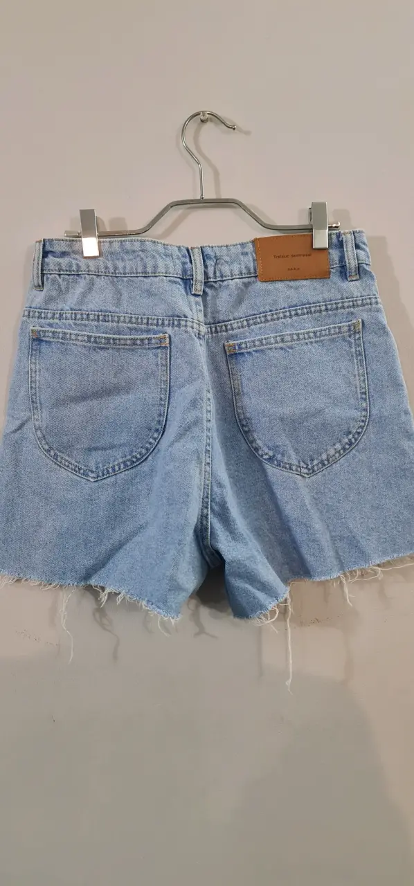 Shorts de mezclilla azul claro Zara - 2