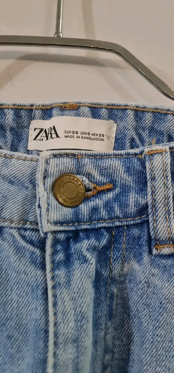 Shorts de mezclilla azul claro Zara - 3
