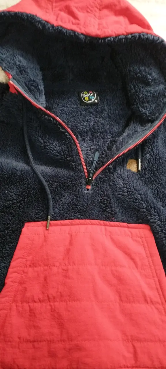 Polerón Maui polar con capucha rojo y azul - 3