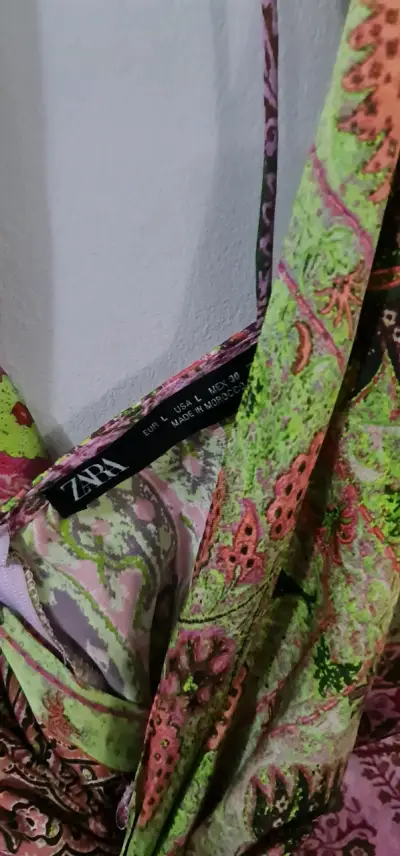 Vestido largo estampado bohemio Zara - miniatura 3