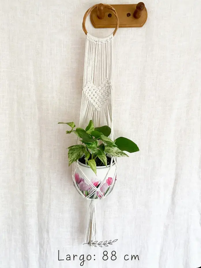 Colgador de macramé para plantas decorativo - 2