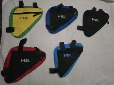 Bolsas triangulares para bicicleta B-Soul multicolor - miniatura 1