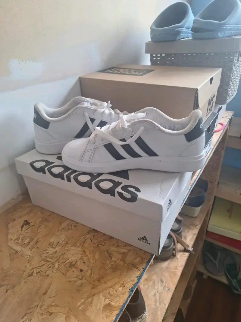 Zapatillas Adidas Grand Court 2.0 K Blancas - 1