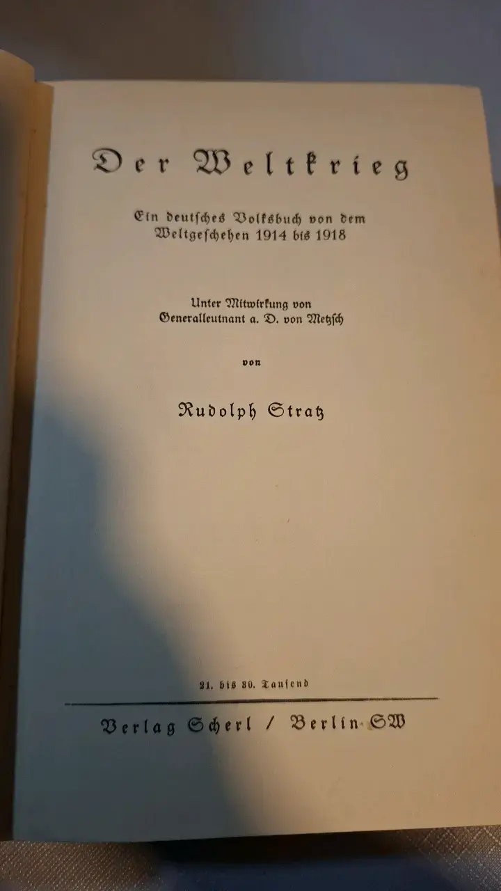 Libro antiguo 'Der Weltkrieg' de Rudolph Stratz - 3