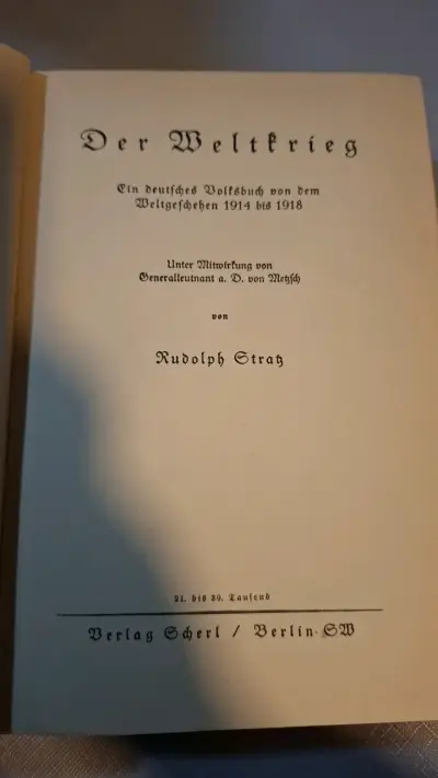 Libro antiguo 'Der Weltkrieg' de Rudolph Stratz - miniatura 3