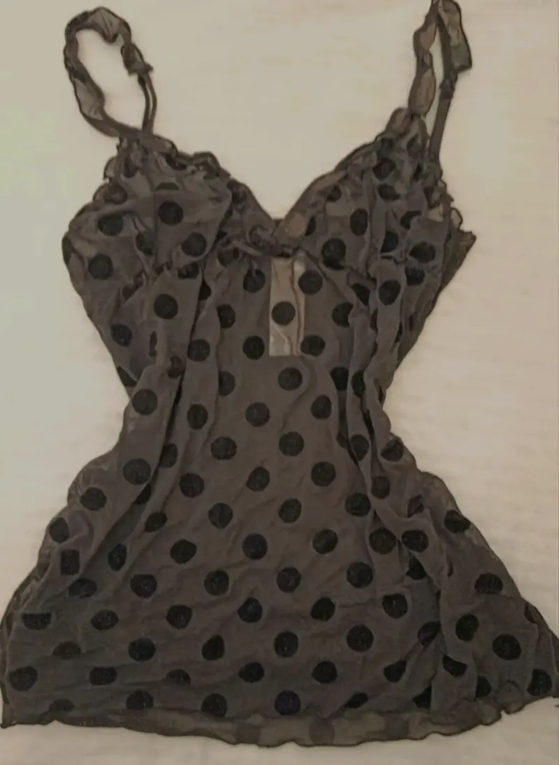 Cami top transparente con lunares - 1
