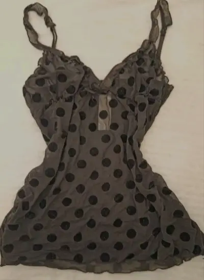 Cami top transparente con lunares - miniatura 1