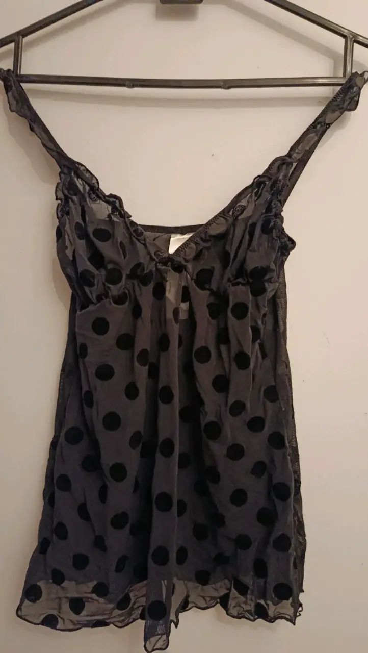 Cami top transparente con lunares - 3