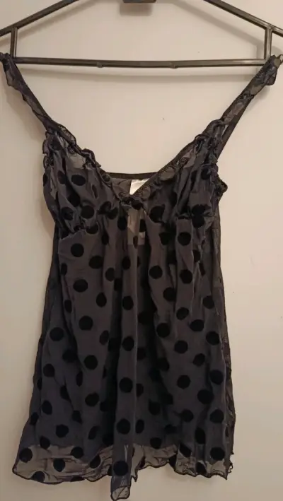 Cami top transparente con lunares - miniatura 3