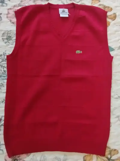 Chaleco sin mangas rojo Lacoste para hombre - miniatura 1