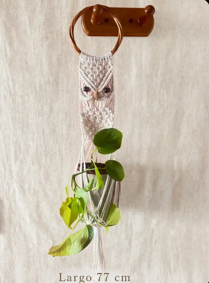 Colgador de macramé para plantas decorativo - 2