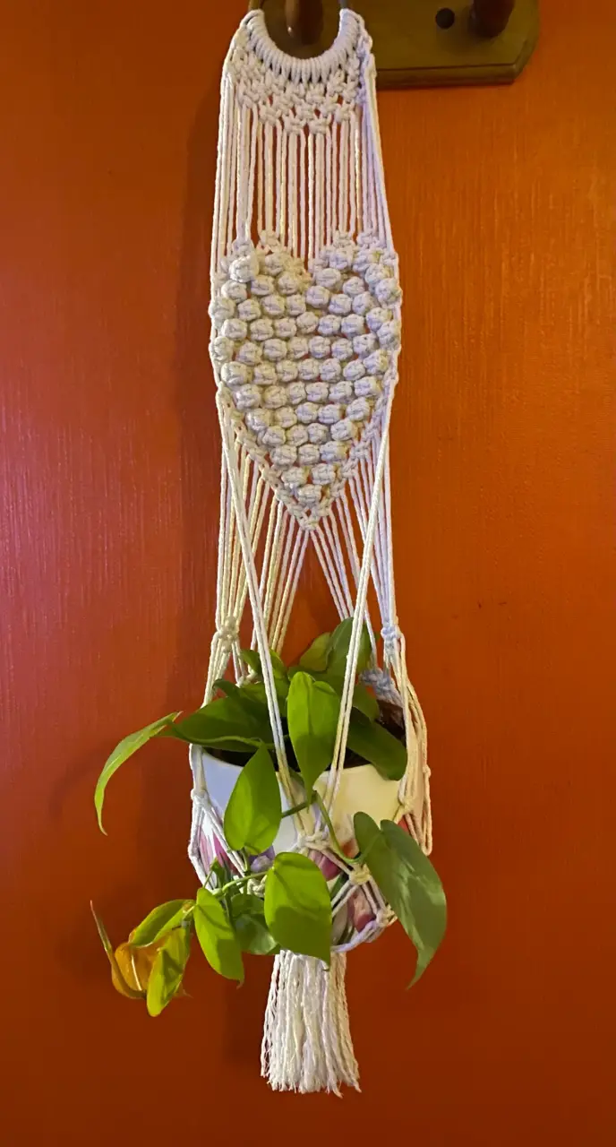 Colgador de macramé para plantas decorativo - 4