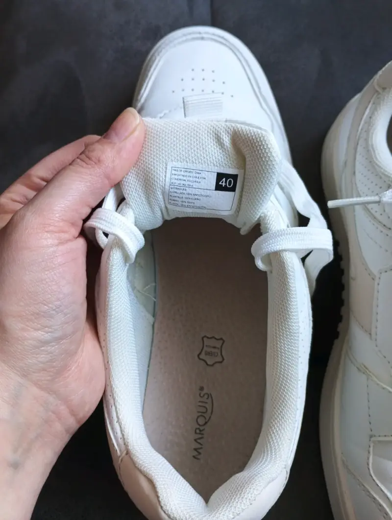 Zapatillas blancas de cuero talla 40 Marquis - 3