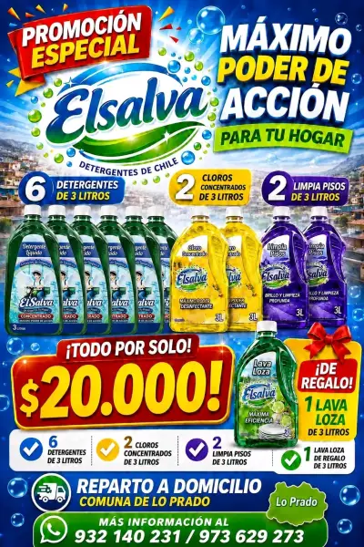 Pack de Detergentes y Limpiadores Elsava 3L - miniatura 1