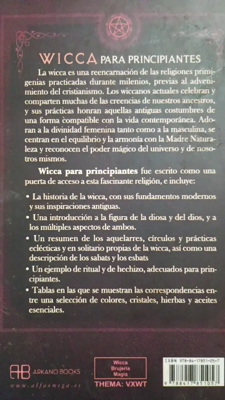 Libro 'Wicca para Principiantes' de Lisa Chamberlain - 2