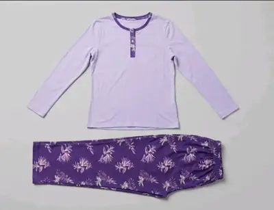 Pijama de mujer color lila con estampado floral - miniatura 1