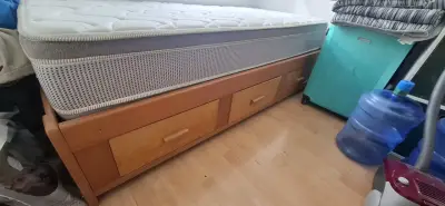 Cama individual con colchón y cajonera - miniatura 2