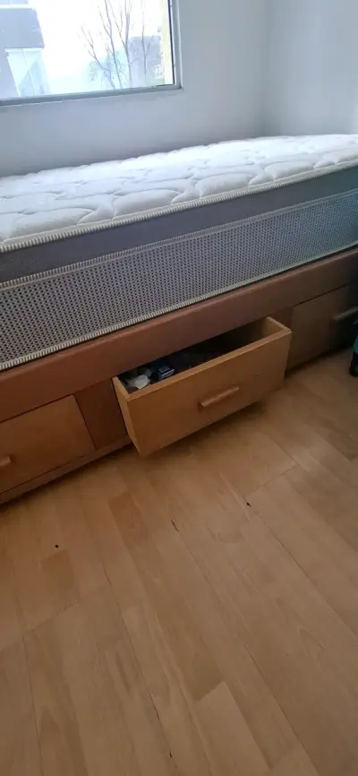 Cama individual con colchón y cajonera - miniatura 3