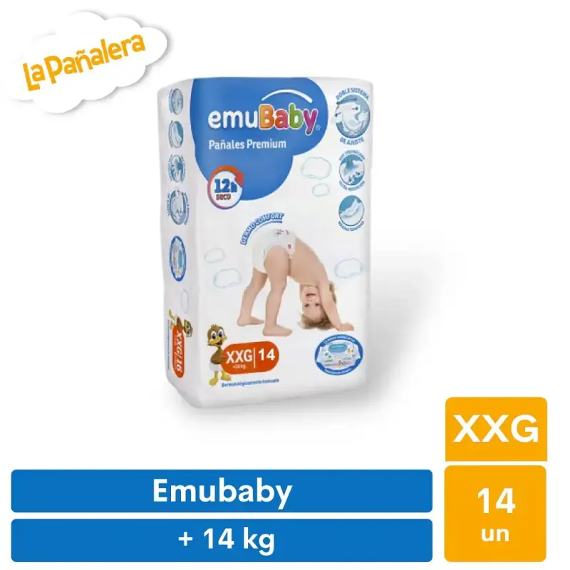 Pañales Emubaby Super Premium XXG 14 unidades