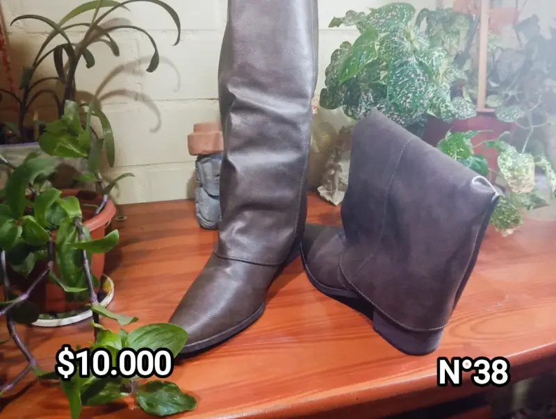 Botas de cuero marrón talla 38