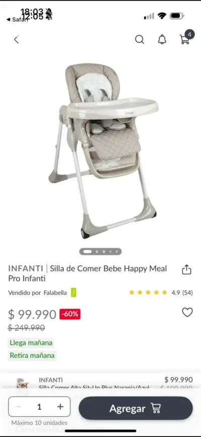 Silla de comer infanti - miniatura 5