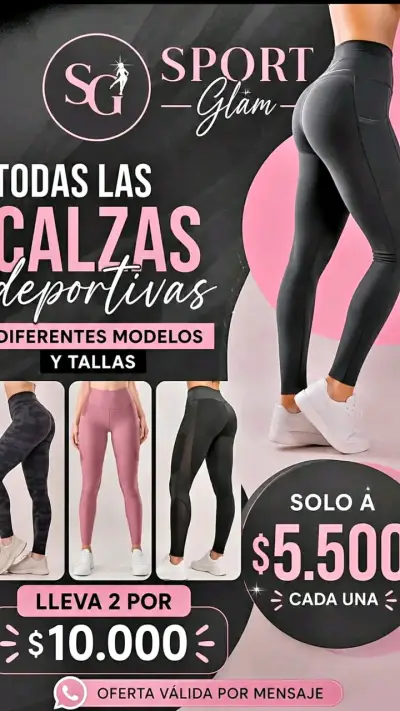 Calzas deportivas Sport Glam en varios colores - miniatura 1