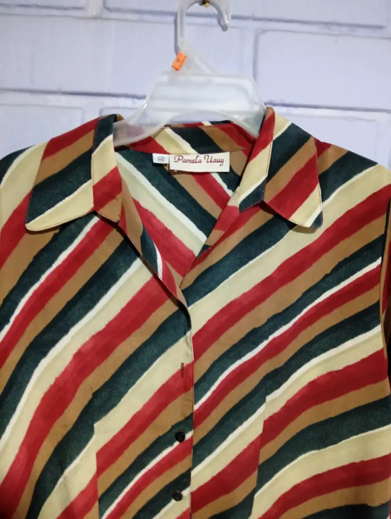 Blusa de rayas multicolor Pamela Vianey - 3