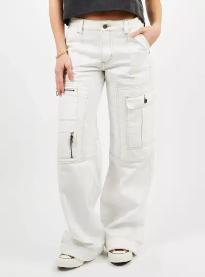 Pantalones cargo blancos lolita pocket - miniatura 1