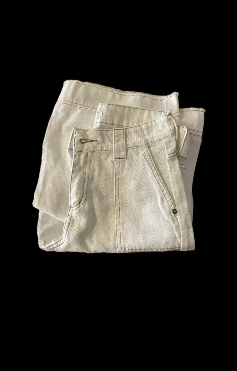 Pantalones cargo blancos lolita pocket - 2