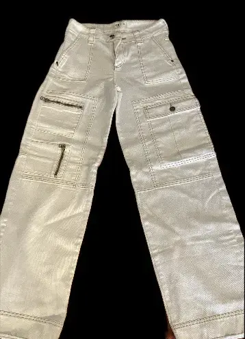 Pantalones cargo blancos lolita pocket - 4