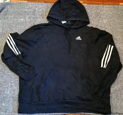 Polerón con capucha negro Adidas para hombre - miniatura 1