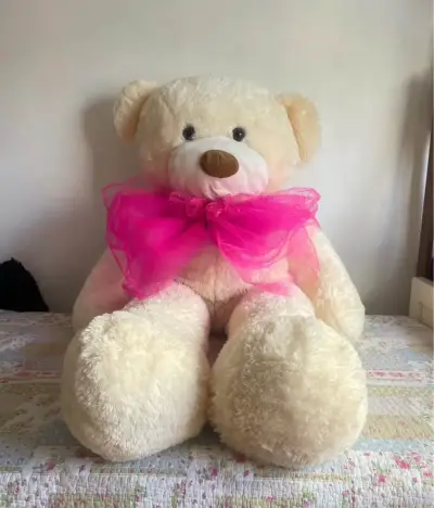 Osito de Peluche Gigante con Lazo Rosado - miniatura 3